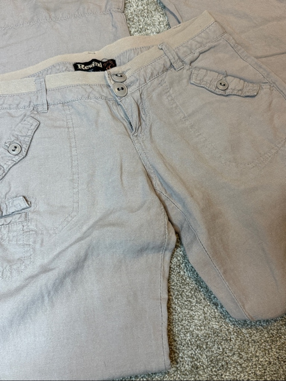 Vintage Linen Lowrise Rewind Pants